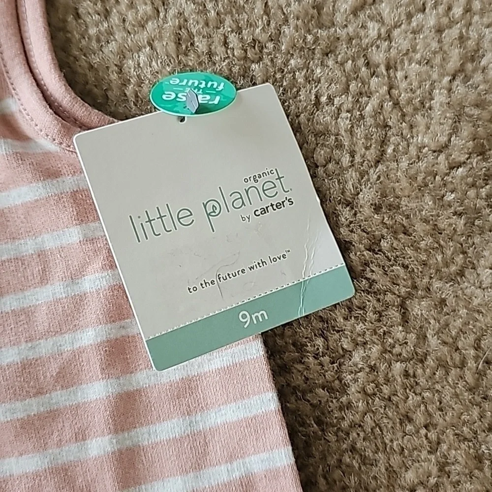 Little Plant Organic Striped Sleeveless Jumper 9 Months